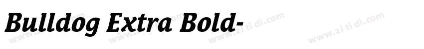 Bulldog Extra Bold字体转换